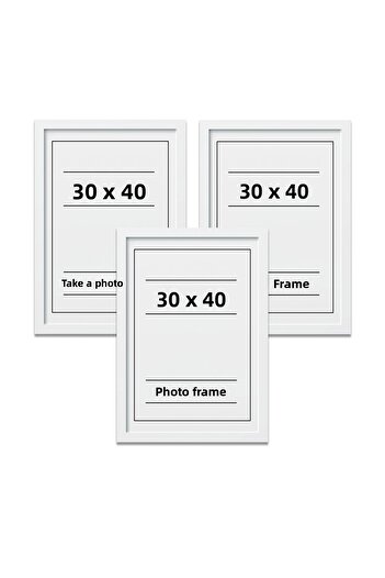 UON Picture Frame White 30x40 Diploma Document Certificate 3-Piece Flat Model Photo Picture Frame Set