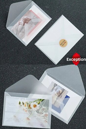 İstisna 10Pcs Mini Transparent Envelope 7*9cm Prying Envelope Transparent Envelope Business Card Wedding Invitations Envelope