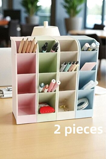 Bayev Vorg 2 Pieces Pen Holder Desk Top Organizer - Pen Brush Drawer Organizer