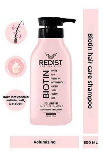 Redist Biotin Hair Care Shampoo – Special Formula for Strong and Healthy Hair - Vegan (500 ml)