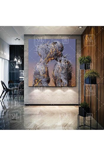 SML TABLO Cuplu care se împăștăiește Insani Love Love Square Canvas Painting