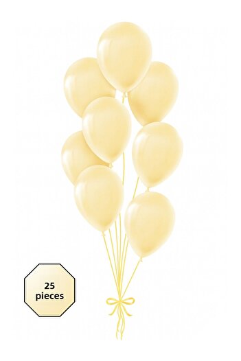 Bunloon Cream Balloons 25 Pieces Pastel Colors – Stylish Decoration and Event Decoration Set