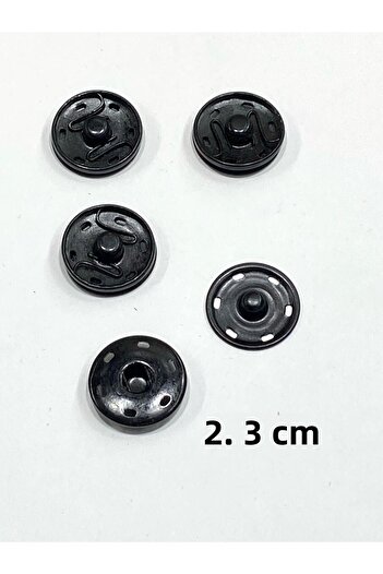 karantuhafiye Metal Snap Fastener / Coat Cardigan Snap Fastener Large Size Snap Fastener / Set of 4 / 2.3 cm / Black