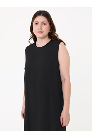 ALİA Αμάνικο Aerobin Φόρεμα Plus Size - Μαύρο - Alia