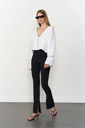 Beyyoglu Slit Detailed Leggings Trousers