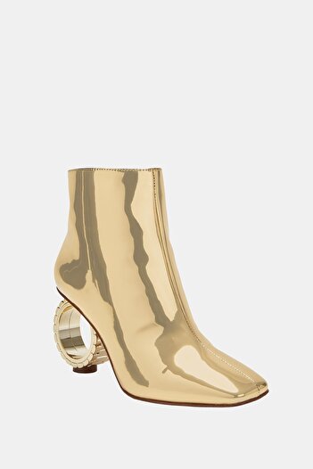 Katy Perry The Linksy Women's Mirror Gold Rolex Heeled Boots