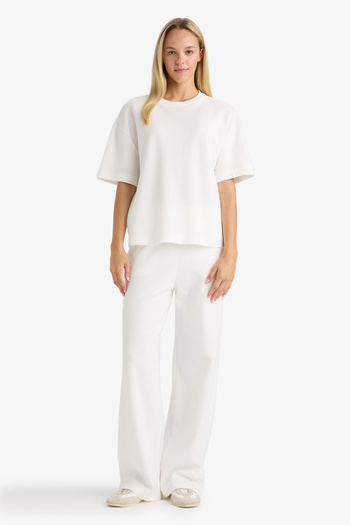DeFacto Μπλουζάκι με κοντό μανίκι Relax Fit Crew Neck Basic C7630AX24AU