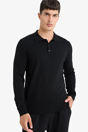 DeFacto Polo Neck Premium Soft Knitwear Sweater - Standard Fit D0454Ax24Au