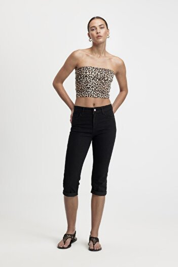 DeFacto High Waist Jean Capri B9177AX24SM