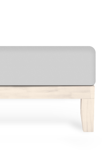 Calmera 100% Cotton Combed Cotton Fitted Sheet - Single |   Double |   Battal King Size - Light Gray
