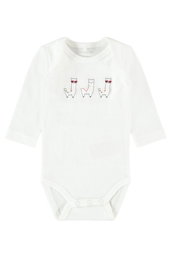 Name it 3 Pack Full Sleeves Printed Bodysuits - White & Red