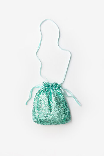 Le Mabelle Mint Sequined Girl's Bag
