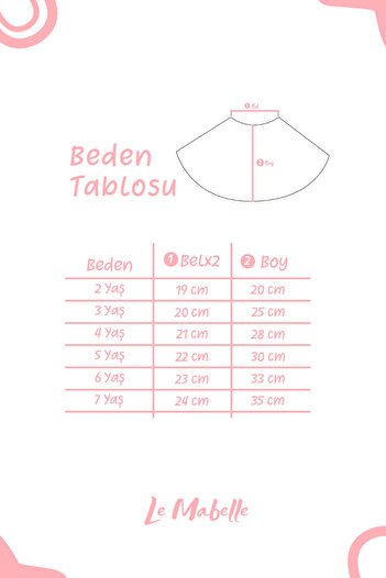 Le Mabelle White Star Printed Girls' Tulle Φούστα - Pauline