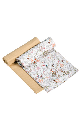 tinylamb Garden Bamboo - Cotton Muslin Cover 110x110 - 2 Pieces