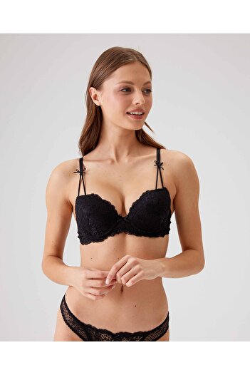 Pierre Cardin 6816 2-PACK Economic Package 6816 Black - Ecru Madrid Σετ σουτιέν με δαντέλα χωρίς υποστήριξη