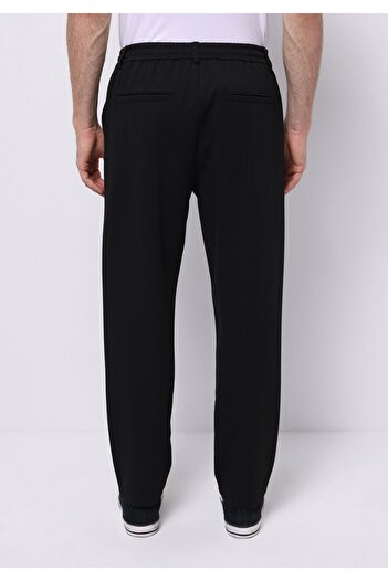 Colin's Regular Fit Mid Waist Straight Leg Men's Black Trousers
