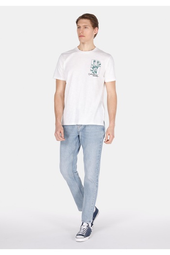Colin's Regular Fit Mid Waist Slimming Leg Men's Light Indigo Denim Jean Trousers with Pockets