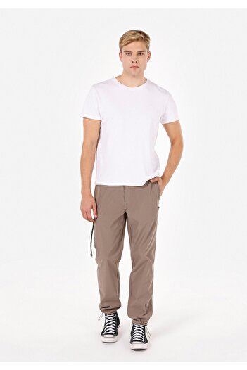Colin's Regular Fit Mid Waist Straight Leg Men's Beige Trousers