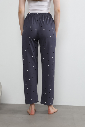 Arvin Pijama Women's Star Printed Soft Textured Milans Pajama Bottoms