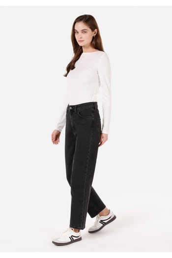 Colin's Γυναικείο μαύρο τζιν παντελόνι Straight Fit