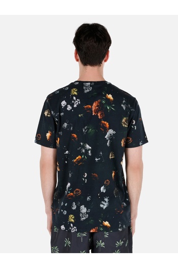 Colin's Regular Fit Crew Neck Printed Black Men's Short Sleeve T-Shirt