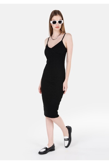 Colin's Slim Fit Straight Women's Black Short Sleeve Dress