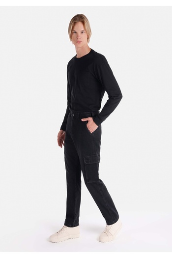 Colin's Cargo Fit Mid Waist Straight Leg Men's Zipper Indigo Jean Pants