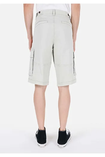 Colin's Regular Fit Mid Waist Plain Men's Stone Shorts