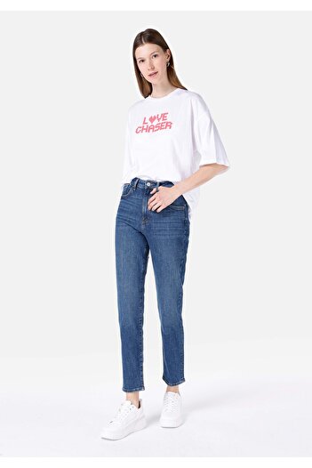 Colin's Mom Fit Звужені штани з кишенями Жіночі джинси з деніму