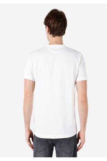 Colin's Regular Fit Crew Neck Printed White Men's Short Sleeve T-Shirt Cl 1067981