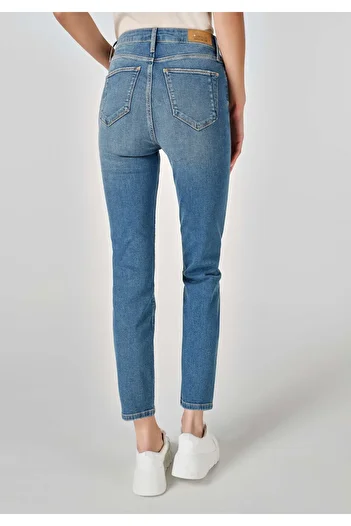 Colin's Pantaloni slim cu talie mijlocie pentru femei Indigo Jean