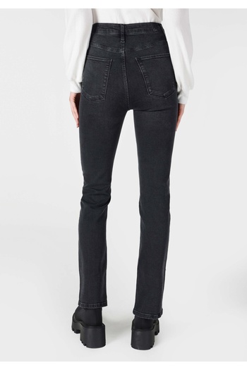 Colin's Flare Fit High Waist Flared Leg Women's Black Jean Trousers
