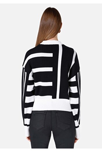 Colin's Regular Fit Round Neck Women's Black Sweater