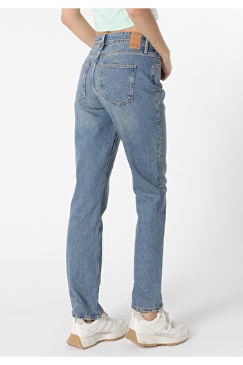 Colin's Regular Fit Mid Waist Slim Straight Leg Women's Indigo Jean Trousers