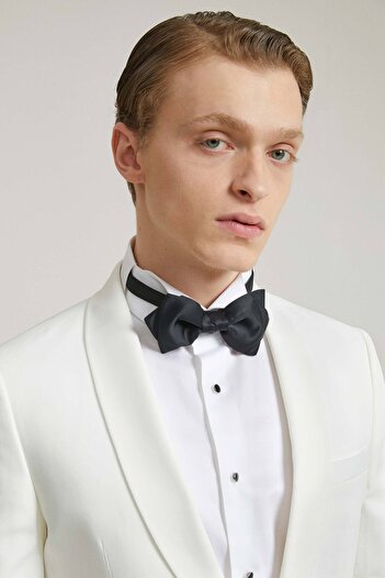 Twn Slim Fit Ekru Düz Smokin Takim Elbise