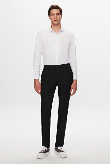 Twn Slim Fit Beyaz Armürlü Gömlek