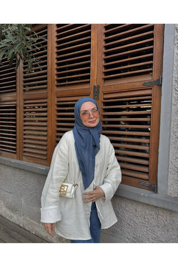 ARMANDA ΣΑΛΙ ΜΕ ΣΧΕΔΙΟ ΦΥΛΛΟ ΜΟΥΣΛΙΝΑΣ ΠΡΟΤΙΜΗΣΗΣ ΣΟΥΧΕΔΑ - ΙΝΔΙΓΟ