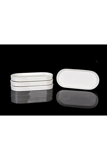ACAR Porwm10340 Porcelain Oval Plate 6 Pieces