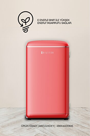Dijitsu Db120rre Retro Kırmızı Buzdolabı