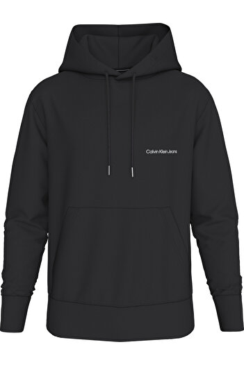 Calvin Klein Pánská mikina s logem značky z organické bavlny černá vhodná pro každodenní použití J30j324620-beh