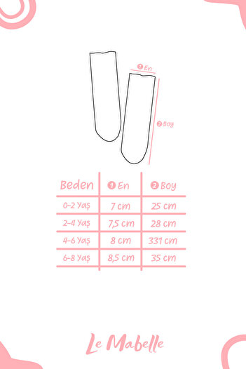 Le Mabelle Somon Küçük Sim Detaylı Kız Çocuk Tül Çorap