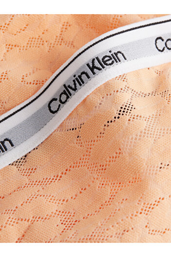 Calvin Klein Kadın Marka Logolu Elastik Bantlı Günlük Kullanıma Uygun Mor-Siyah-Turuncu Külot 000QD5