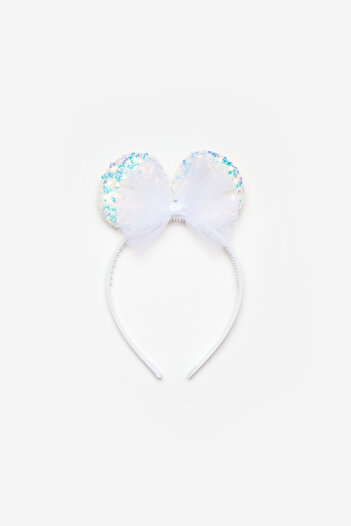 Le Mabelle Girl - Crown with White Ears and Bow Detail