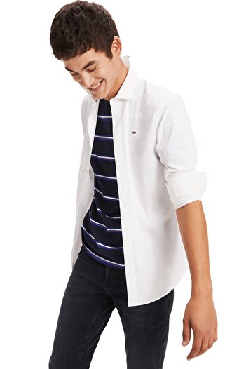 Tommy Hilfiger Men's White Shirt DM0DM04405100-white