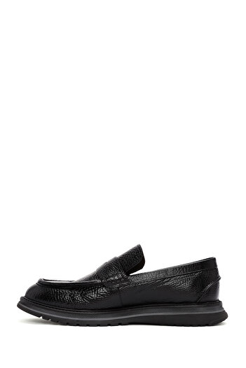 Derimod Black Leather Men's Loafer - 24WFD6713FT