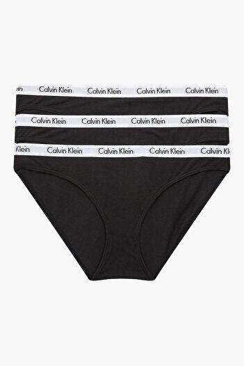 Calvin Klein Kadın Calvin Klein İmzalı Elastik Bantlı SİYAH Külot 000QD3588E001 Siyah