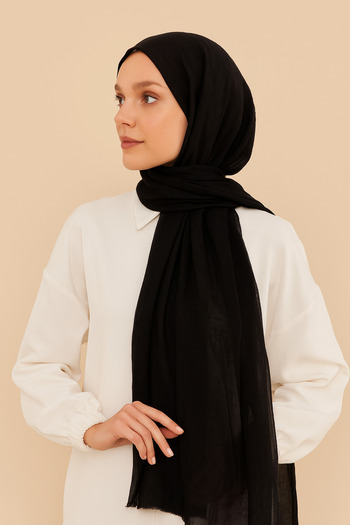 JAWEL Black Quality Comfort Shawl 200 X 90 cm