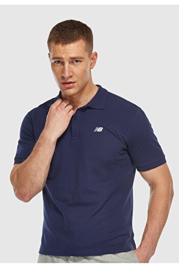 New Balance Lifestyle Men's Navy Blue Pique Polo Neck T-Shirt - Mnt3415-Avi