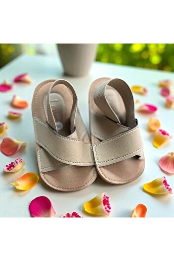 Balgüneş Tekstil Cross Sandals Booties Beige