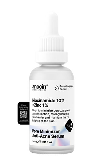 anocin Niacinamide 10% + Zinc 1% Gözenek sıkılaştırma ve Akne serumu no : 2